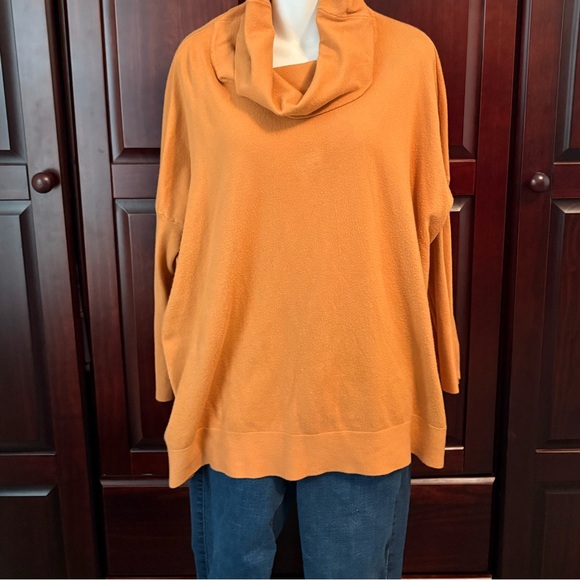Cowl Neck Dolman Sleeve Sweater in Gold - Picture 5 of 10